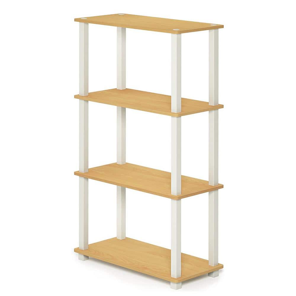Natural 4-Tier Heavy Duty Wood Garage Storage Shelving Unit (23.6 in. W x 4