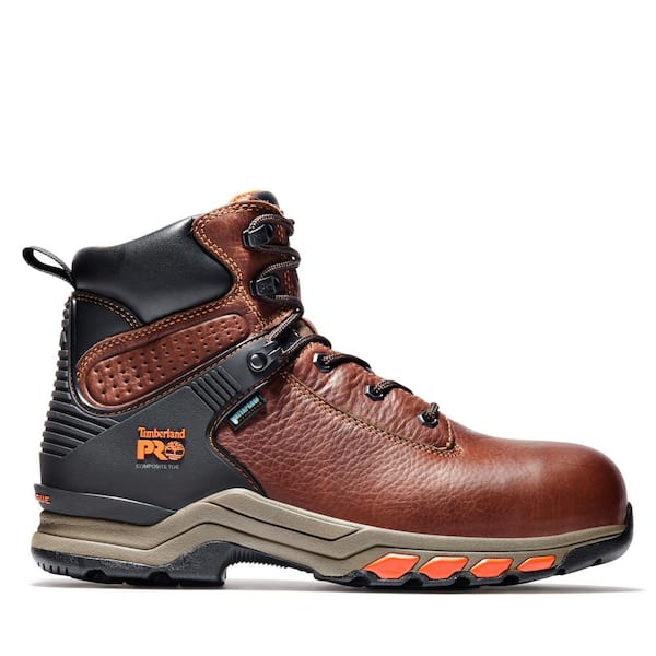 Timberland PRO Men's Hypercharge Waterproof 6 in. Work Boot - Composite Toe - Brown Size 11.5(M)