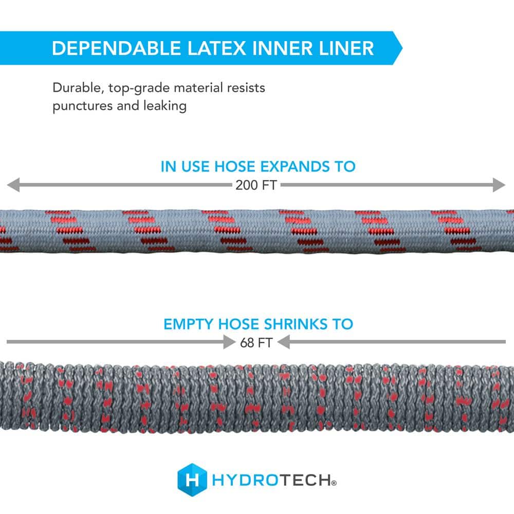 HydroTech 200 ft Expandable Burst-Proof Hybrid Garden Hose