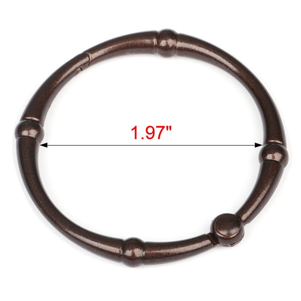Oil Rubbed Bronze Zinc Alloy Shower Curtain Hooks Set of 12