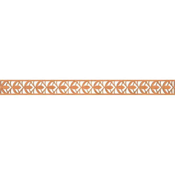Ekena Millwork Salem Fretwork 0.25 in. D x 46.375 in. W x 4 in. L Cherry Wood Panel Moulding