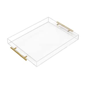 11 x 14 in. Clear Acrylic Serving Tray with Handles