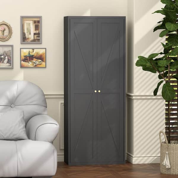 70.8 in. W x 27.6 in. D x 13.8 in. H Black Metal Outdoor Storage