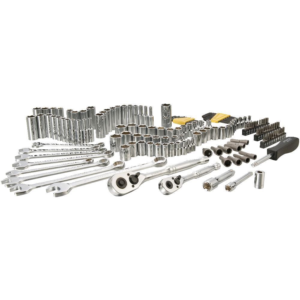 Stanley Mechanics Tool Set SAE Metric Socket Wrench Hex Hand Tools 145-Piece 