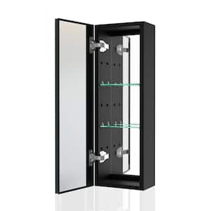 10 in. W x 30 in. H Rectangular Medicine Cabinets with Mirror, Bathroom Medicine Cabinet Adjustable Glass Shelves