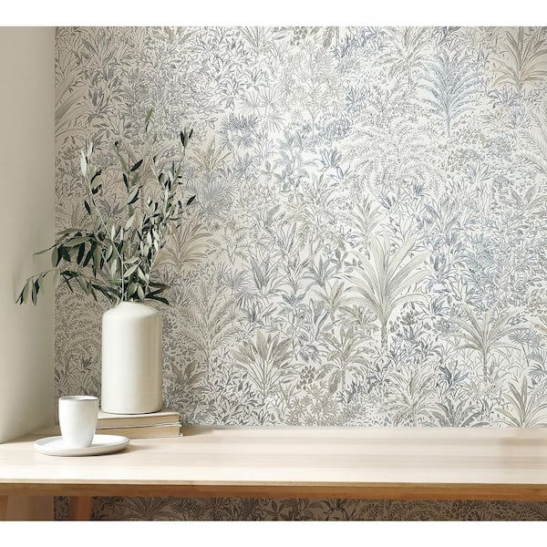 Meilani Natural and Grey Palm Landscape Wallpaper