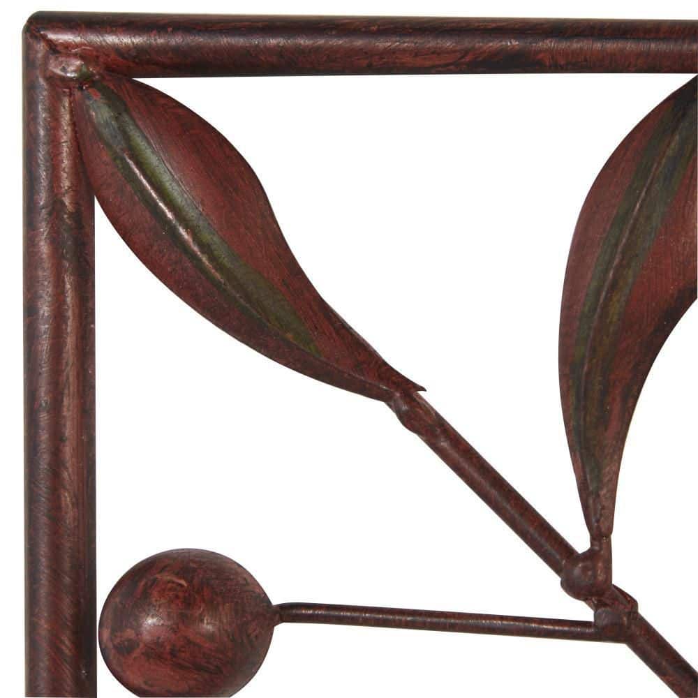 Rustic Brown Metal Scroll Wall Sculpture Set of 4
