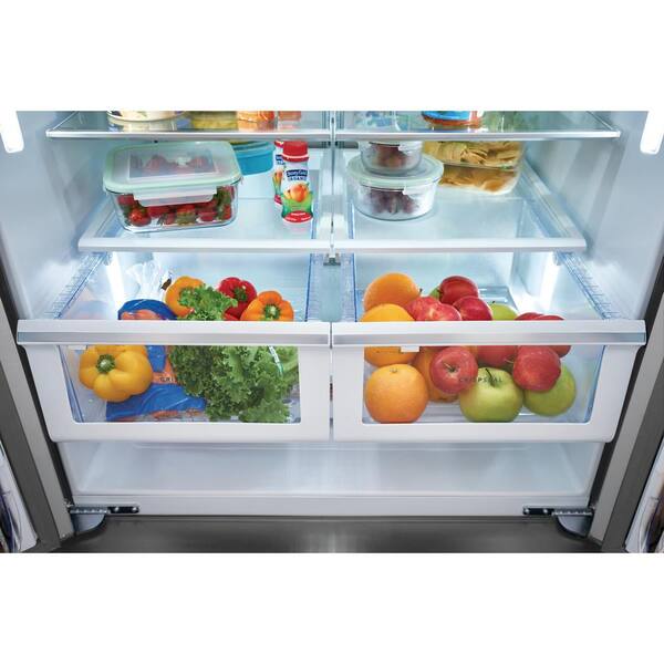 Frigidaire Gallery 21 7 Cu Ft French Door Refrigerator In Stainless Steel Counter Depth Fghd2368tf The Home Depot