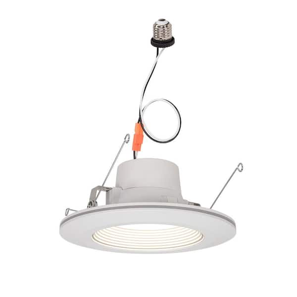 Commercial Electric - 6 in. Adjustable CCT Retrofit Integrated LED Recessed Downlight Trim with Night Light 670LM Kitchen Lighting (8-Pack)