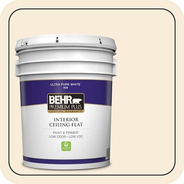 5 gal. #70 Linen White Ceiling Flat Interior Paint & Primer