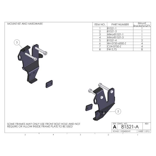 Parts & Accessories SNOWBEAR DK2 Snow Plow Mount Kit Ford F150 1518