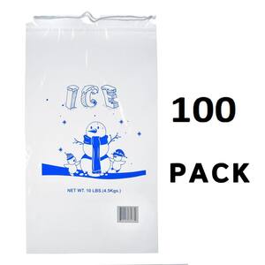 Clear Poly Ice Bags 10LB - Durable and Heavy Duty Ice Bags, Food