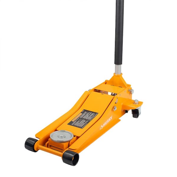 Husky 3-Ton Orange Low Profile Floor Jack with Quick Lift HD00120
