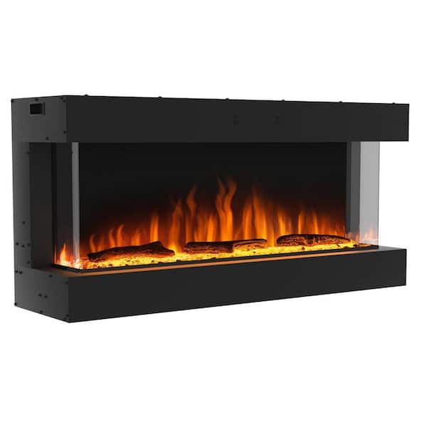 Prismaster ...keeps your home stylish 3-Sided 54 in. Recessed and Wall-mount Electric Fireplace Insert, Decoration for Living Room with 3 Flame Colors, Remote