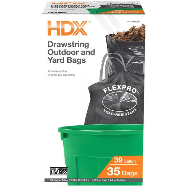 HDX 39 Gal. Black Proflex DS Outdoor and Lawn Bags (35-Count)