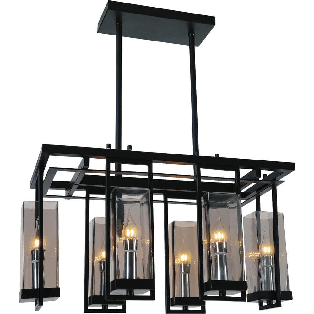 Vanna 6 Light Up Chandelier With Black Finish price history on PriceWatchPro