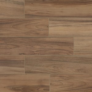 EverMore Toffee Wood 6 in. x 24 in. Glazed Porcelain Floor and Wall Tile (0.97 sq. ft./Each)