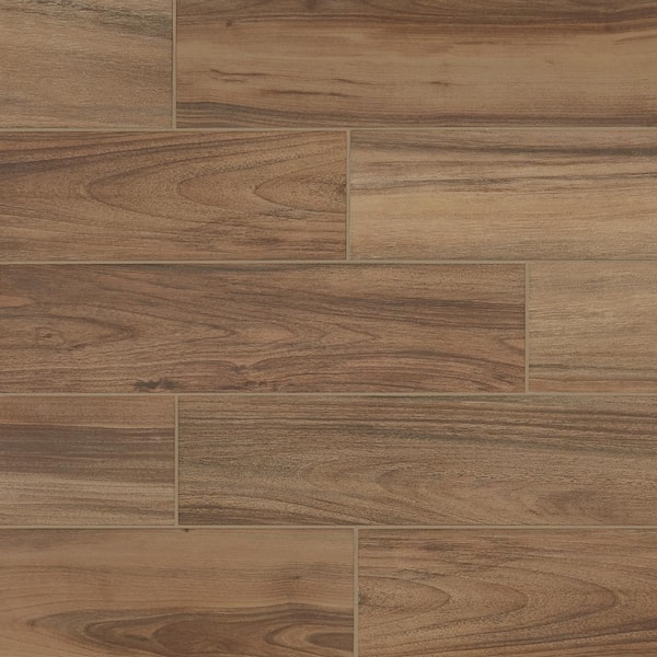 Daltile EverMore Toffee Wood 6 in. x 24 in. Glazed Porcelain Floor and Wall Tile (0.97 sq. ft./Each)