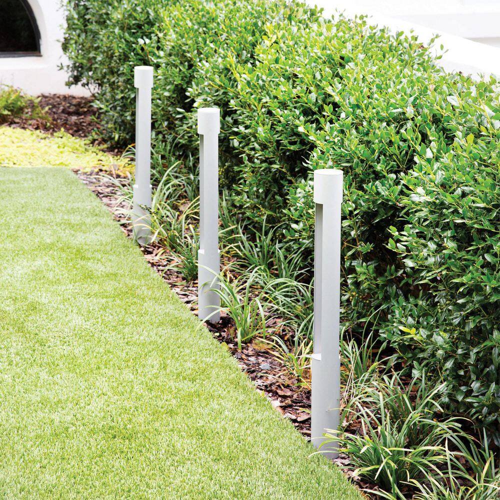 Titanium LED Outdoor Path Light with Etched Glass Lens