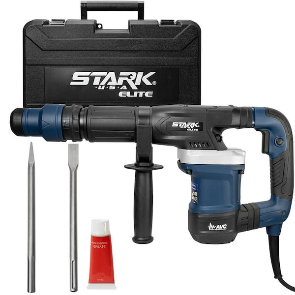 Stark 1200- Watt 22 in x 6.5 in Corded SDS-MAX Demolition Hammer Jack  Hammer Kit with Chisels, Auxiliary Handle and Hard Case 61133-H - The Home  Depot