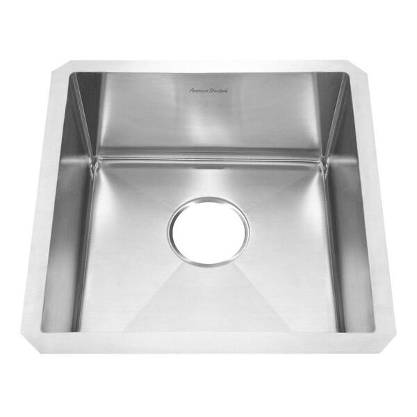 American Standard Prevoir Undermount Stainless Steel 17 in. Single Bowl Kitchen Sink Kit in Brushed Satin