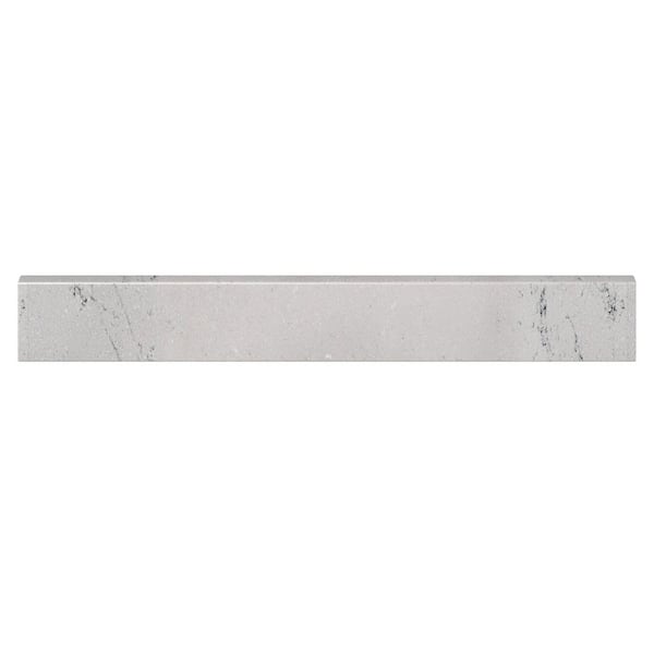 J COLLECTION 31 in. Cultured Marble Backsplash in Icy Stone