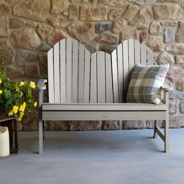 Highwood Hamilton 4ft 2-Person Harbor Gray Recycled Plastic Dining Height Bench