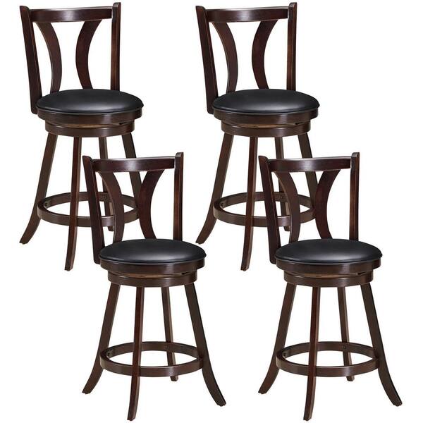 Gymax Swivel Bar Stool 38 In High Back, What Height Should A Kitchen Counter Stool Be Placed