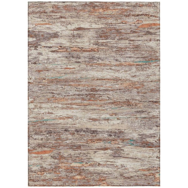 Chantille Machine Washable Indoor/Outdoor Abstract ACN1985 Terracotta 3 ft. x 4 ft. Area Rug