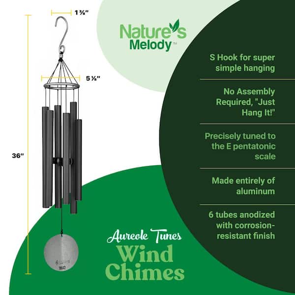 Nature's Melody Aureole Tunes Wind Chimes 36 in. Outdoor