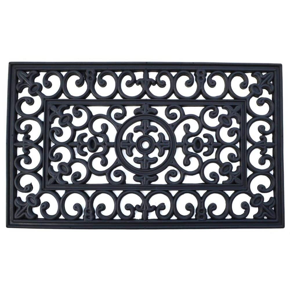 36 in. x 24 in. Black Rubber Outdoor Door Mat price history on PriceWatchPro