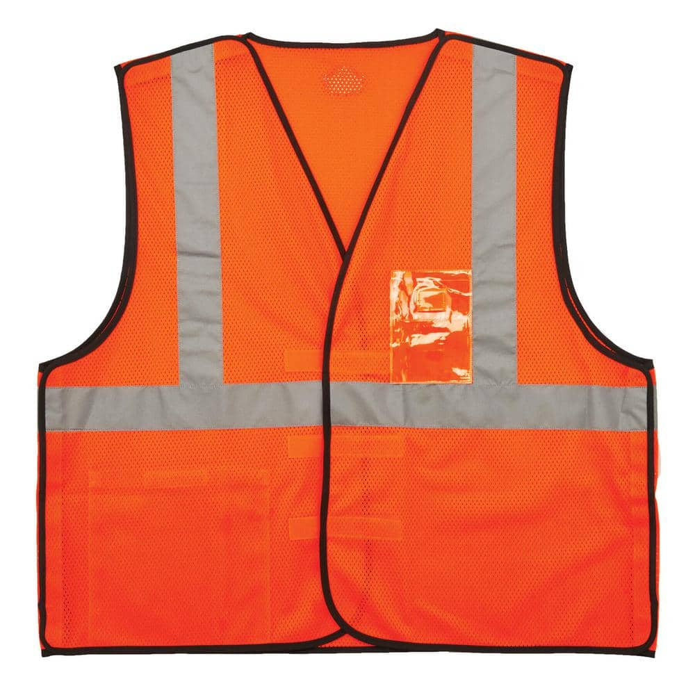 Ergodyne GLoWEAR 8216BA 2XL/3XL Orange Hi-Vis Type R Class 2 Breakaway Mesh Vest with ID Holder