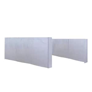 20 ft. x 10 ft. 6-Leg Vehicle Canopy in White for Accessory Wall Set