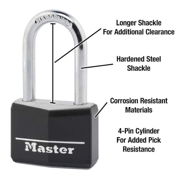 Locks with Keys 2 Pack, Katfort 1-9/16-inch(40mm) Padlock with 4 Keys, Long  Shackle Padlock with Multiple Keys for Indoor Outdoor