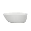 Hydro Systems Corvallis 58 in. Stone Resin Flatbottom Bathtub in White ...