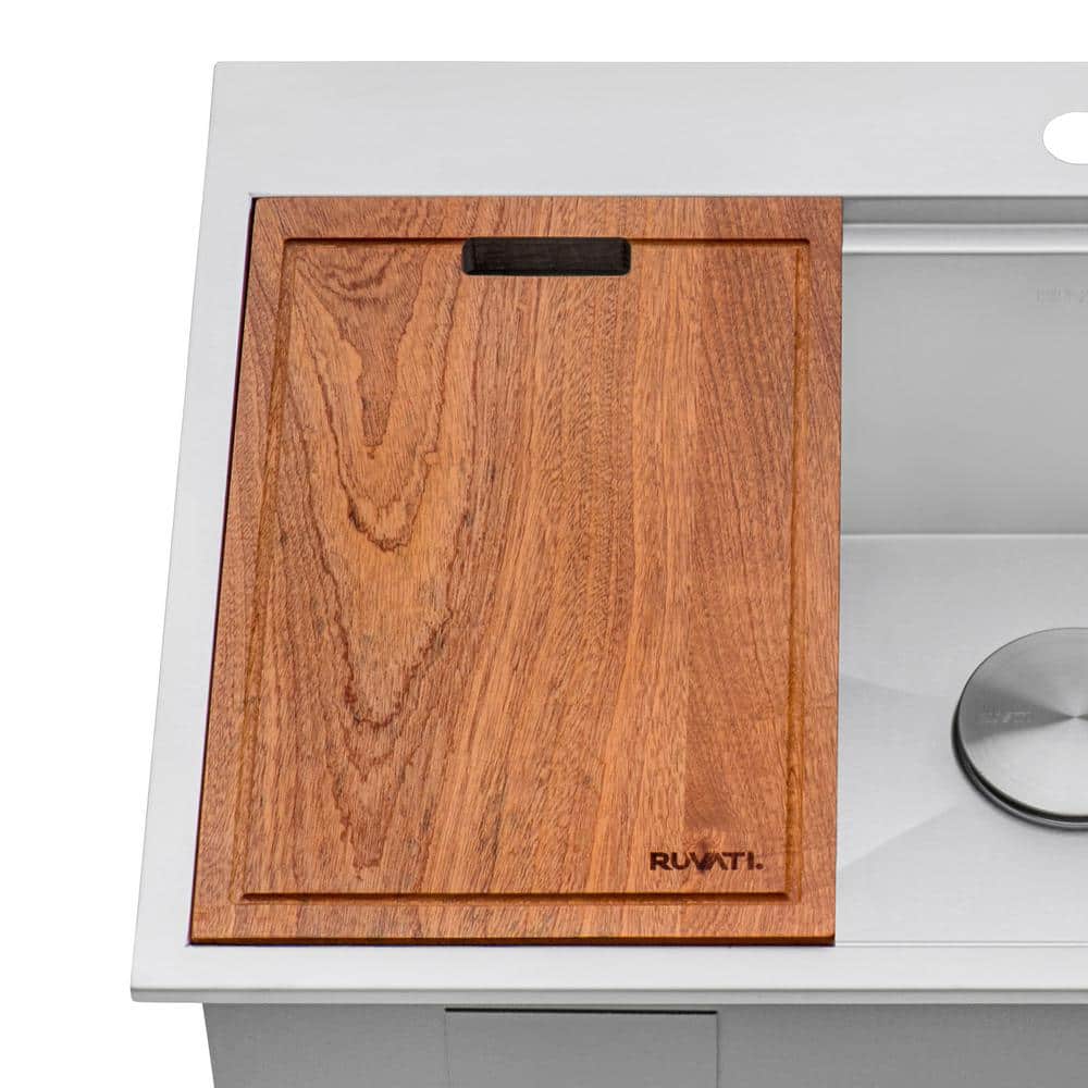 Ruvati Mahogany 17" Rectangular Wood Cutting Board