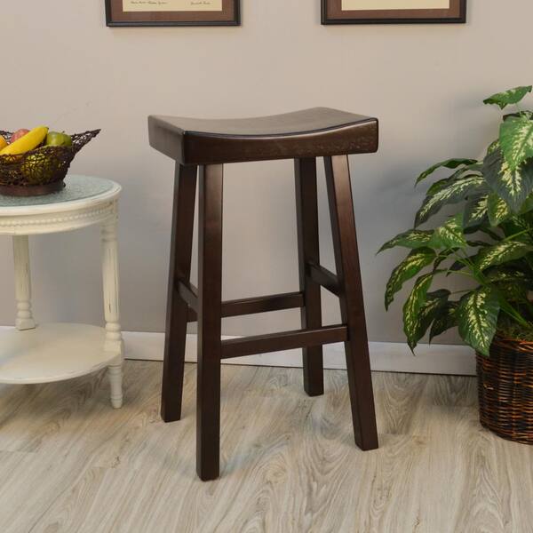 Espresso saddle bar deals stools