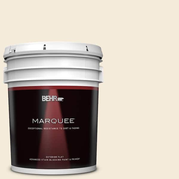 BEHR MARQUEE 5 gal. #BWC-02 Confection Flat Exterior Paint & Primer