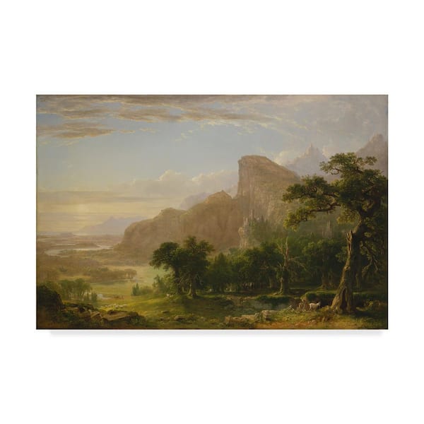 Trademark Fine Art Asher Brown Durand Landscape Scene from Thanatopsis 1850 Canvas Unframed Photography Wall Art 30 in. x 47 in