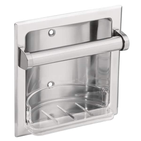 MOEN Recessed Soap Holder and Utility Bar in Chrome