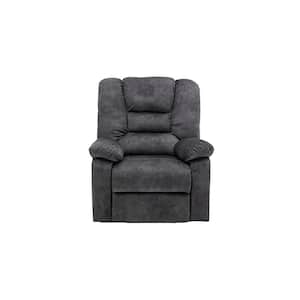 Fabric Gray Recliners Chairs (Set of 1)
