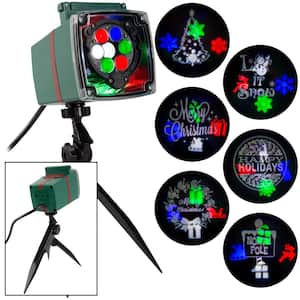 LED Merry Christmas Light Projector with 6 Slides