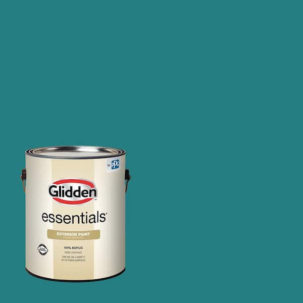 Glidden Essentials 1 gal. PPG1147-6 Jade Jewel Satin Exterior Paint