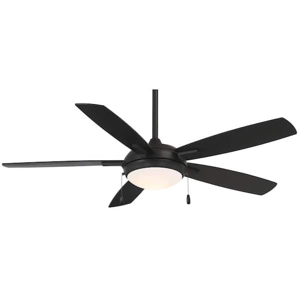 MINKA-AIRE Lun-Aire 54 in. Integrated LED Indoor Coal Ceiling Fan with Light