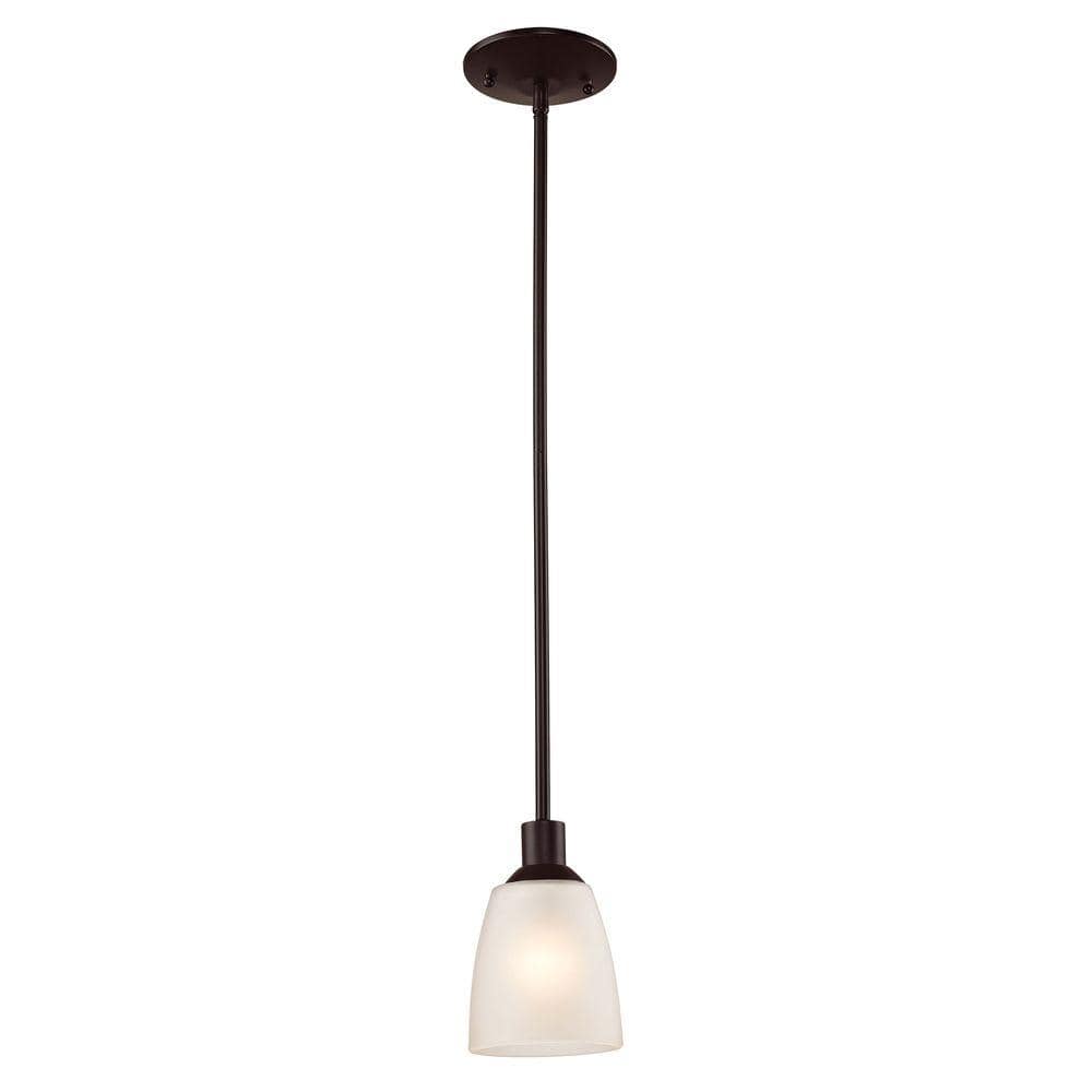 Jackson Frosted Glass Mini Pendant in Oil Rubbed Bronze