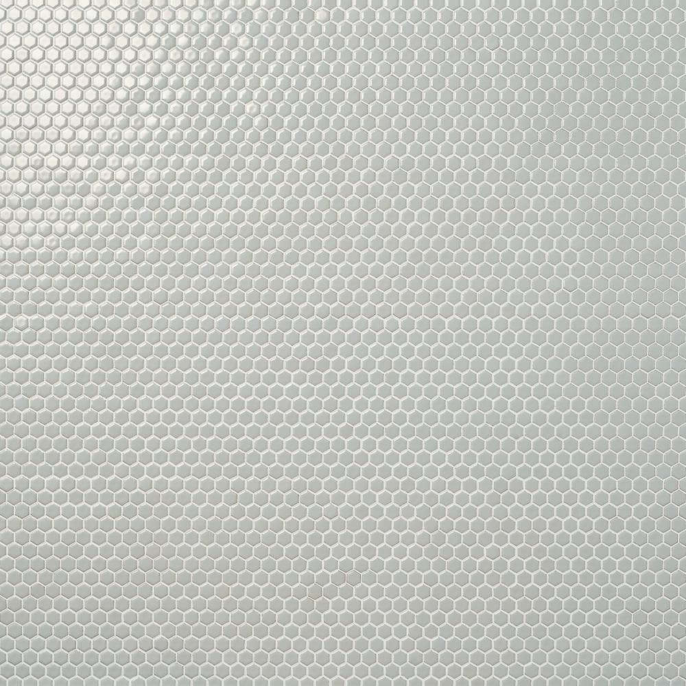 Bliss Edged Hexagon Sage 10.03 in. x 11.61 in. Polished Porcelain Floor and Wall Mosaic Tile (0.80 Sq. Ft./Each) price history on PriceWatchPro
