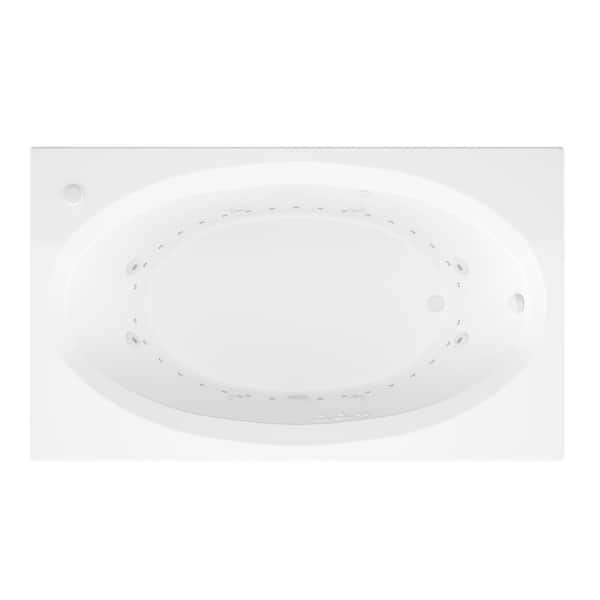 Imperial 5 ft. Rectangular Drop-in Whirlpool and Air Bath Tub in White