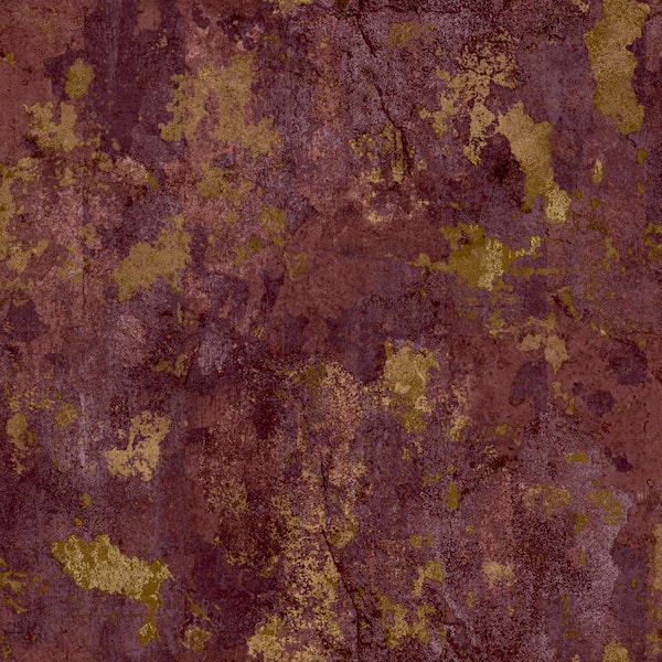 Unbranded Italian Design Red Mottled Effect Metallic Finish Non-Pasted Vinyl on Non-Woven Wallpaper Sample