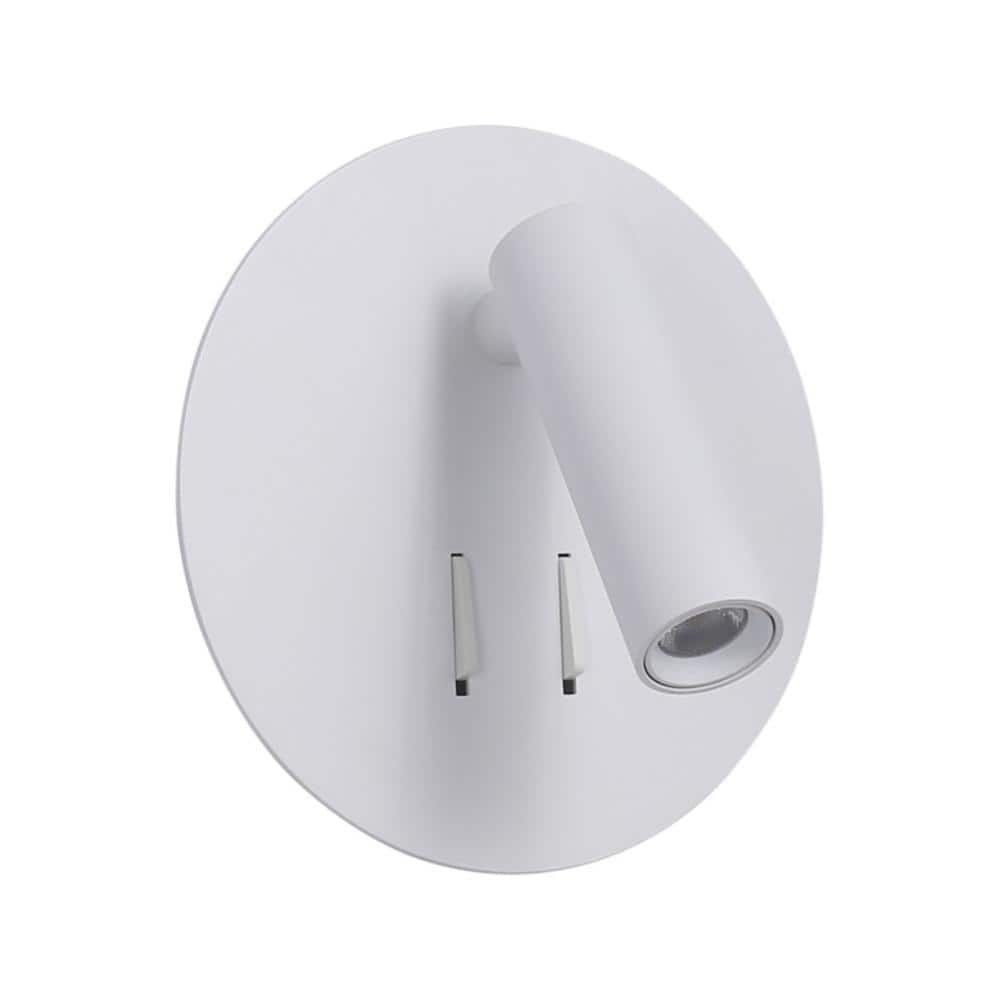 Modern Quart White Wall Sconce, Dual Function 3W Spot + 6W Ambient, Warm White 3000K, Aluminum Reading Wall Light price history on PriceWatchPro