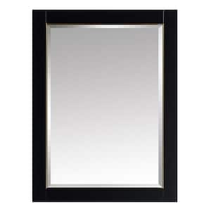 Mason 24 in. W x 32 in. H Framed Rectangular Beveled Edge Bathroom Vanity Mirror in Black